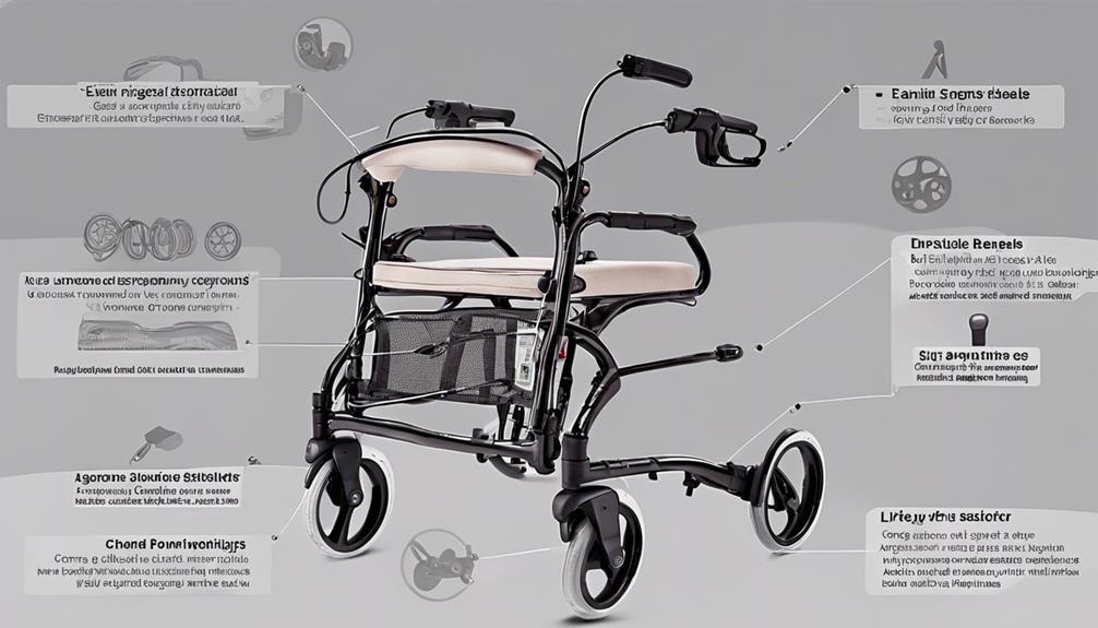 rollator essential features breakdown