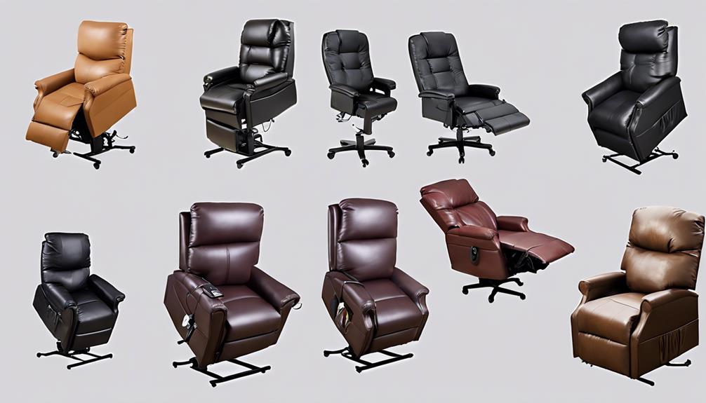 variety of lift chairs